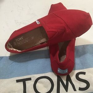 TOMS Women's Red Canvas Shoes